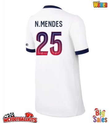 Paris Saint-Germain Nuno Mendes #25 Replica Away Stadium Shirt for Women 2026-27 Short Sleeve